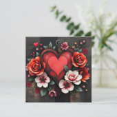 Gothic Heart Note Kaart (Staand voorkant)