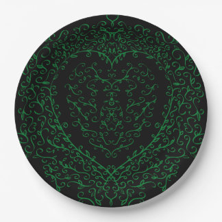 Gothic Heart-Paper Bord Groen & Zwart 2