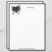 Gothic Heart Tattoo zwart/wit Personaliseren (Voorkant / Achterkant)