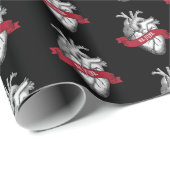 Gothic Heart Valentijnsdag Cadeaupapier (Rol Hoek)