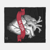 Gothic Heart Valentijnsdag Fleece Deken (Voorkant (Horizontaal))