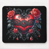 Gothic Heart Valentine Mousepad Muismat (Voorkant)
