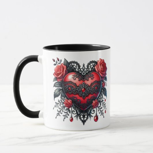 Gothic Heart Valentine Mug (Gauche)