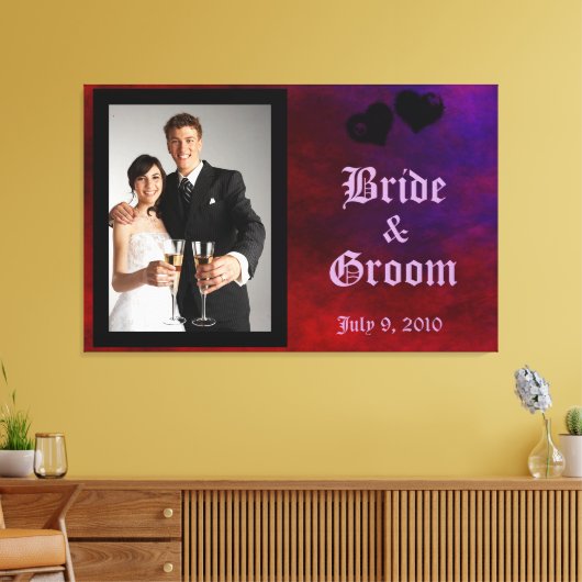 Gothic Heart Wedding Keepomwille Canvas Afdruk (Insitu (Woonkamer))