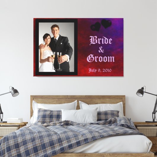 Gothic Heart Wedding Keepomwille Canvas Afdruk (Insitu (Slaapkamer))