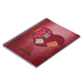 Gothic heeft het hart ingesloten op de achtergrond notitieboek (Linkerzijde)