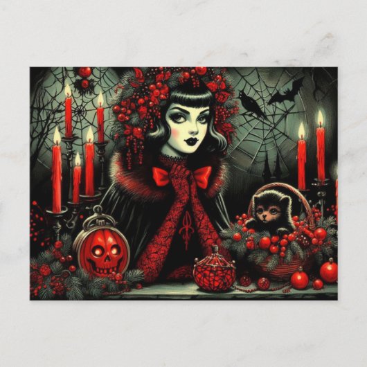 Gothic Holiday Greetings Briefkaart (Voorkant)