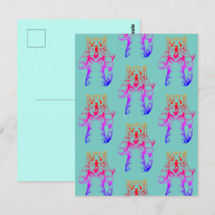 GOTHIC HORROR CAT DRAMA, IEMAND VERPLAATSTE KATTEN BRIEFKAART