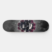 Gothic Horror Dark Skull en Rozen Skateboard (Horizontaal)