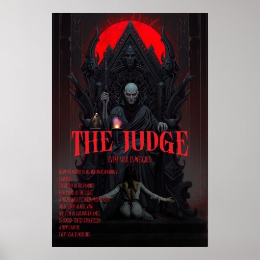 Gothic Horror Poster The Judge Dark Fantasy Wall  (Devant)