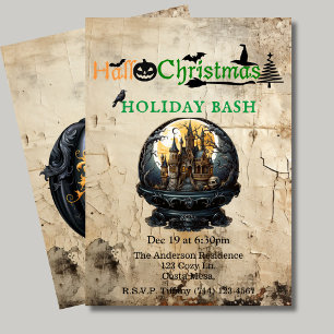 Gothic House Hallo-Christmas Holiday Bash Kaart