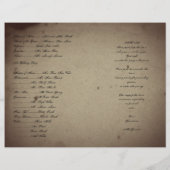  Gothic House Wedding Programme (Achterkant)