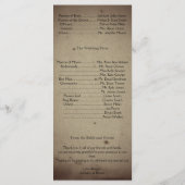 Gothic House Wedding Programme Programma (Achterkant)