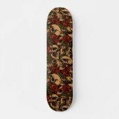 Gothic Huid- en Rozen Graffiti patroon Skateboard (Voorkant)