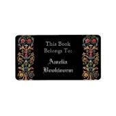 Gothic Illuminated Manuscript Art Custom Bookplate Etiket (Voorkant)