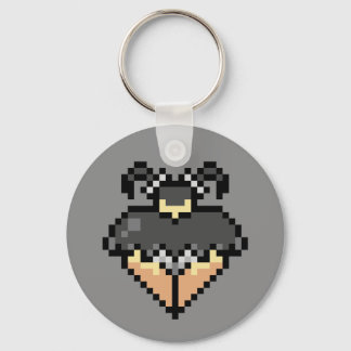 Gothic in een korte zwarte rok Sleutelhanger
