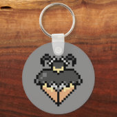 Gothic in een korte zwarte rok Sleutelhanger (Achterkant)