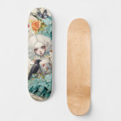 Gothic Inspire Blue Dress & Peach Roos Skateboard (Voorkant)