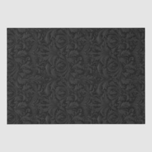 Gothic Jacquard Swirls Decoupage - Zwart en Grijs Tissuepapier