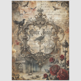 Gothic Junk Journal Serie Ontwerp 16 Tissuepapier