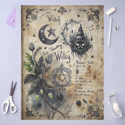 Gothic Junk Journal Series Design 1 Tissuepapier (Craft)