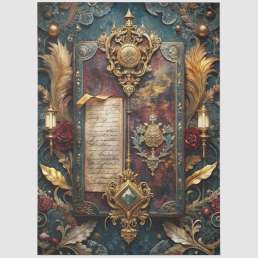 Gothic Junk Journal Series Ontwerp 17 Tissuepapier (Voorkant)