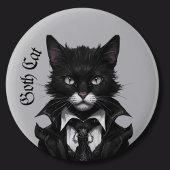 Gothic kat Gothic grunge Witchy Ronde Button 5,7 Cm