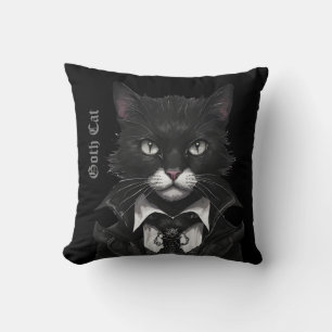 Gothic Kat kussen gothic zwart grillen