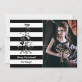 Gothic kerstboomstripes feestdagenkaart (Voorkant)