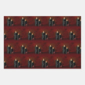 Gothic Kerstkaarles Ornament Inpakpapier Vel (Voorkant 3)