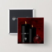 Gothic Kerstkaarles Ornament Vierkante Button 5,1 Cm (Voorkant /achterkant)