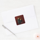 Gothic Kerstkaarles Ornament Vierkante Sticker (Envelop)