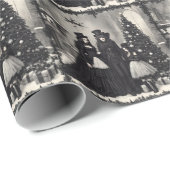 Gothic Kerstmis Cadeaupapier (Rol Hoek)