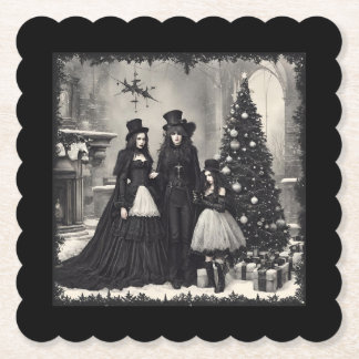 Gothic Kerstmis Kartonnen Onderzetters