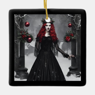 Gothic Kerstmis Keramisch Ornament