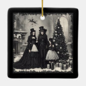 Gothic Kerstmis Keramisch Ornament (Achterkant)