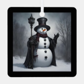 Gothic Kerstmis Metalen Ornament (Achterkant)