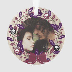 Gothic Kerstmis Wreatfoto Ornament