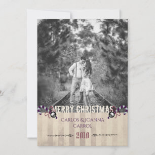 Gothic kerstsnoe Cane-fotokaart Feestdagenkaart