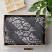 Gothic-kersttwitpapier - zwart-wit tissuepapier (Geschenk)