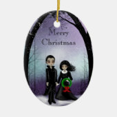 Gothic Kerstversiering Keramisch Ornament (Voorkant)