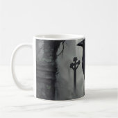 Gothic Koffiemokken met Raven in Graveyard Koffiemok (Links)