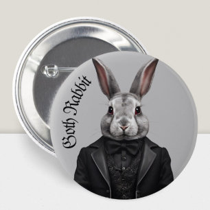 Gothic Konijn Gotische grunge Witchy Ronde Button 5,7 Cm