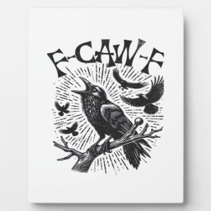 Gothic Kraai F-Caw-F Humor Grappig Essentieel Retr Fotoplaat