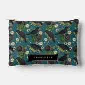 Gothic Kraaien & Zwarte Rozen Diep Blauwgroen Patr Etui (Voorkant)