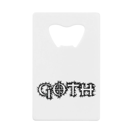 Gothic Kredietkaart Flessenopener (Voorkant)