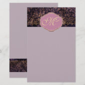 Gothic Lace Custom Monograery Briefpapier (Voorkant / Achterkant)