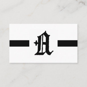 Gothic Letter "A" Classic English Initiaal Visitekaartje