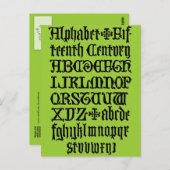 Gothic Letters Briefkaart (Voorkant / Achterkant)