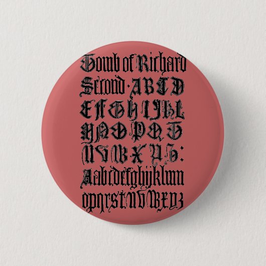 Gothic Letters Button (Voorkant)